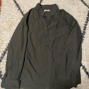 Everlane - lightweight cotton jacket - size L - forest green